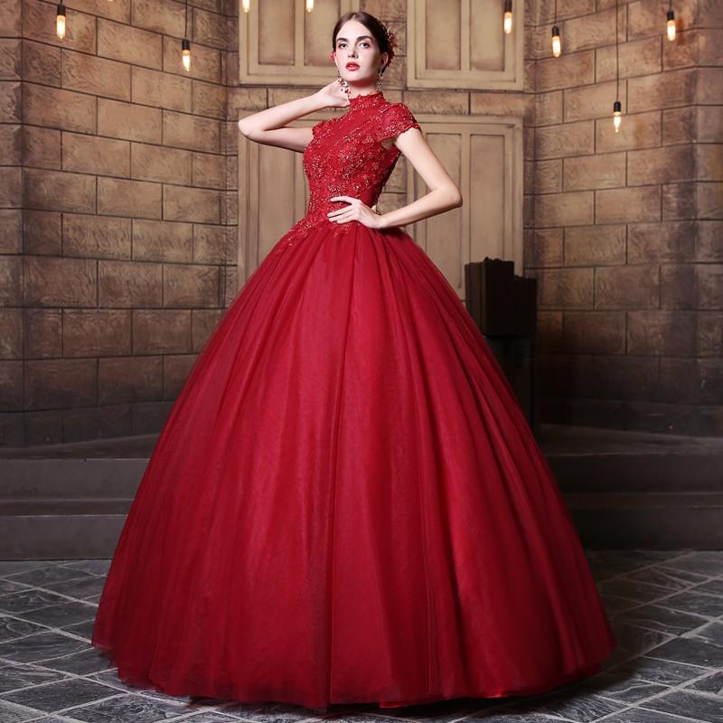 カラードレス（ウエディングドレス）赤9号サイズ238