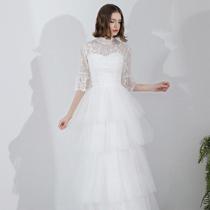 長袖 パーティードレス ウェティグドレス ロングドレス 結婚式 Aラインドレス 安い 大きいサイズ 二次会 海外挙式 花嫁 ドレス 花嫁 ワンピース エンパイア パーティードレス ロングドレス ウェティグドレス 結婚式 Aライン