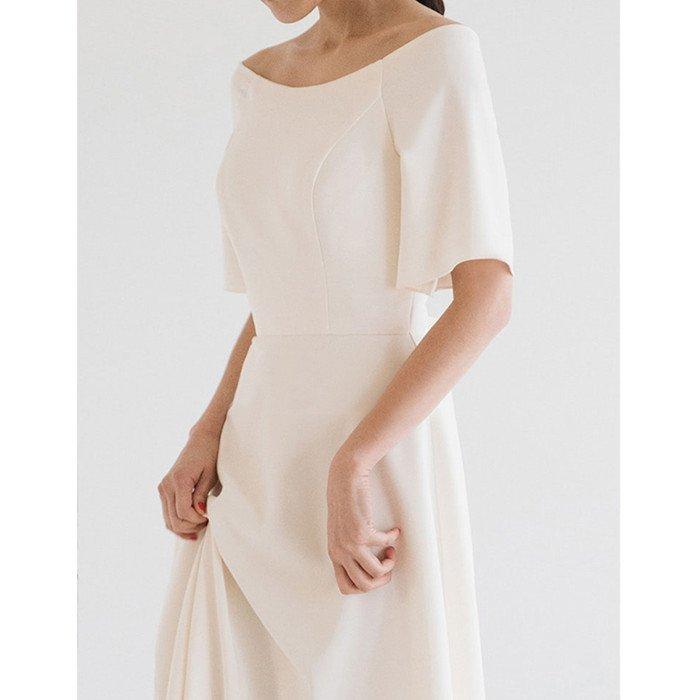 パーティードレス Aラインドレス ウェティグドレス ロングドレス 半袖