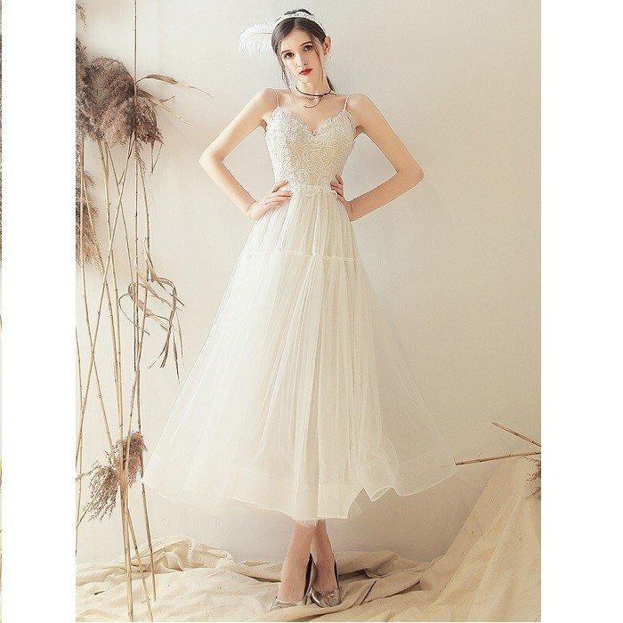 ミニドレス ミモレ丈ドレス ウェディグドレス 二次会 花嫁 パーティドレス 結婚式 白 ワンピース 演奏会 大きいサイズ ドレス 発表会 前撮り Dress1110 ミットスウィーティー 通販 Yahoo ショッピング