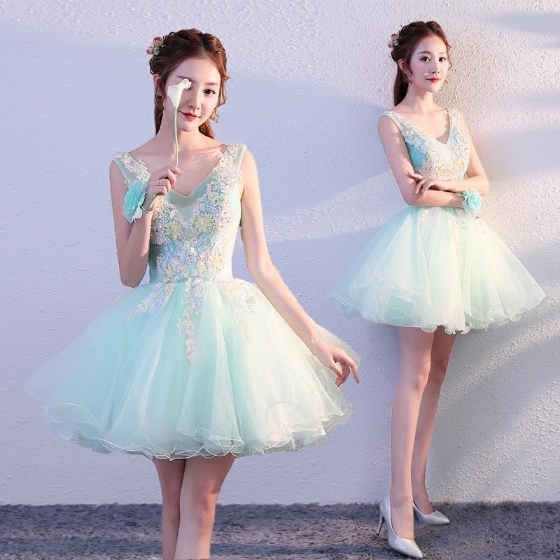 ウェディングドレス ミニ カラードレス ウエディングドレス 花嫁 二次会 ドレス 結婚式 コンサート 演奏会 ブライズメイド 介添え ワンピース パーティー Ds1110 ミットスウィーティー 通販 Yahoo ショッピング