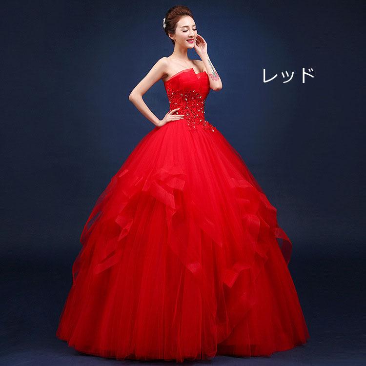 カラードレス 演奏会用ロングドレス ウェディングドレス 結婚式 ワンピース 二次会ドレス パーティードレス 赤 白 プリンセスライン カラードレス ドレス Ds119 ミットスウィーティー 通販 Yahoo ショッピング