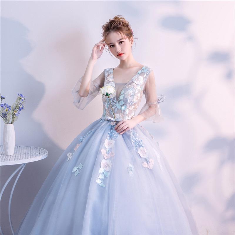 カラードレス ウェディングドレス ロングドレス 演奏会 発表会