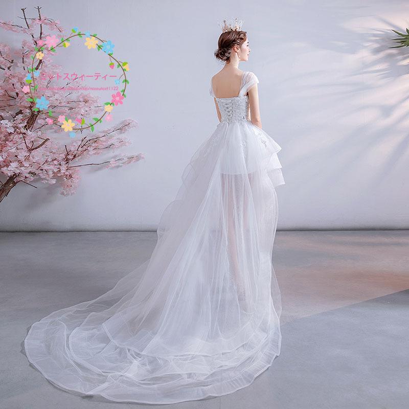 カラードレス ミニ 安い 花嫁 結婚式 パーティードレス 二次会 カラー