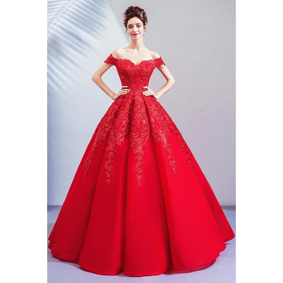 在庫限りセール 結婚式 ウェディング 演奏会 司会用 上品 優雅 ドレス ワンピース 赤0 待望の再販