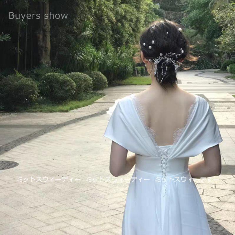 ウェディングドレス 白 二次会 花嫁 カラードレス ギリシャ風