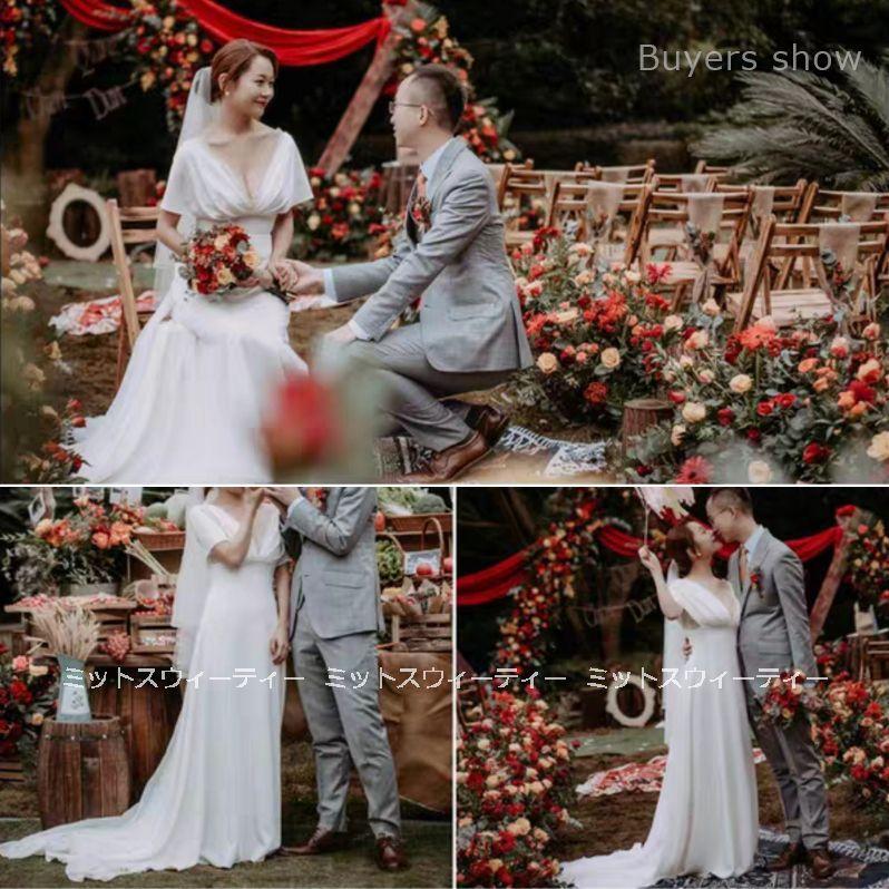 ウェディングドレス 白 二次会 花嫁 カラードレス ギリシャ風 ワンピース ロングドレス 結婚式 海外 Aライン 大人気 可愛い きれいめ おしゃれ ビーチフォト Ds438 ミットスウィーティー 通販 Yahoo ショッピング