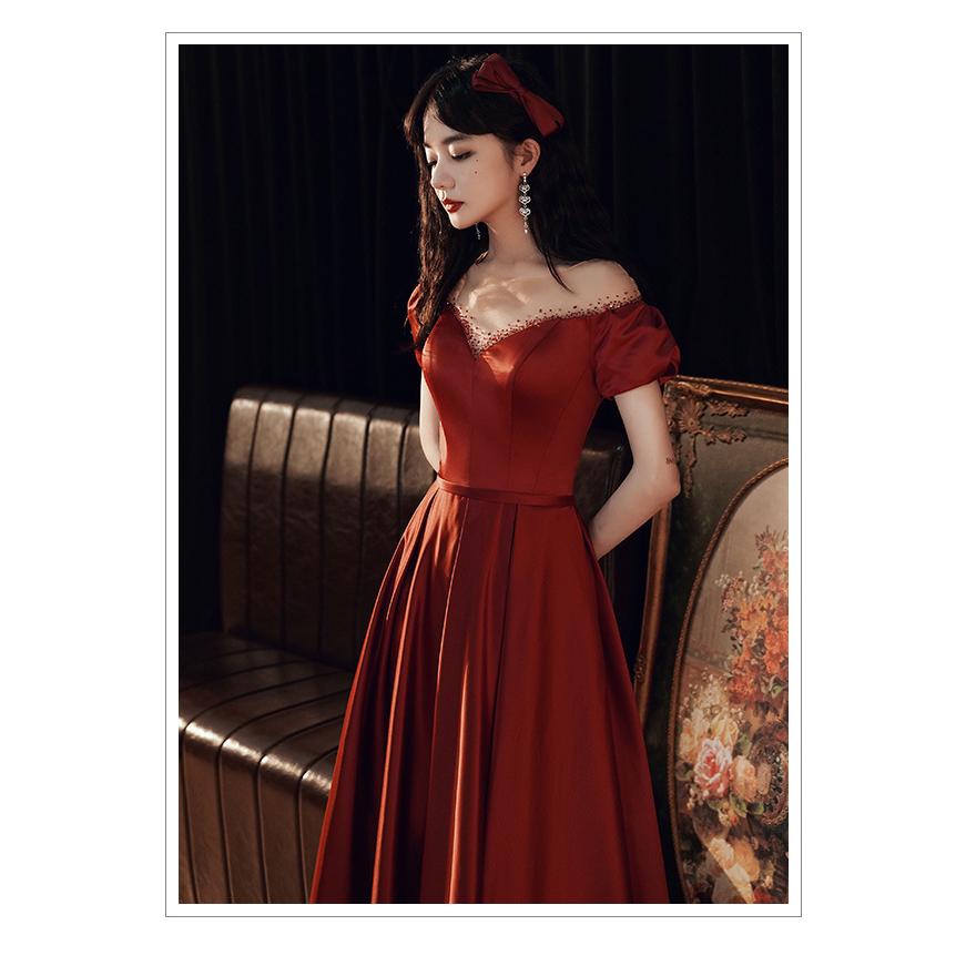 パーティードレス ロングドレス ワインレッド ワンピース 結婚式 パーティードレス ロングドレス ワインレッド ワンピース 結婚式