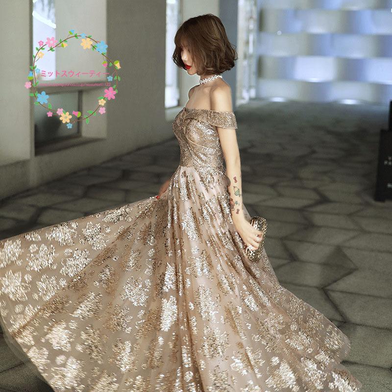 ロングドレス 演奏会 安い カラードレス ゴールド シルバー 花嫁 ロングドレス 演奏会 安い カラードレス ゴールド シルバー 花嫁