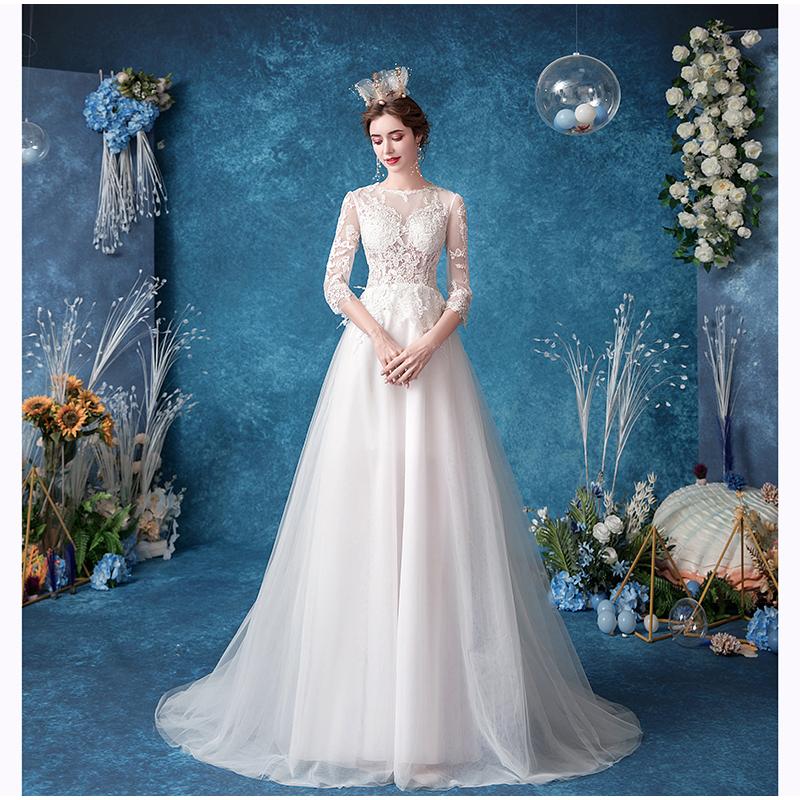 ウエディングドレス ウェディングドレス 二次会 ドレス 花嫁 Aライン ブライダル ワンピース 結婚式 演奏会 フォーマルドレス ハートカット ロングドレス_3