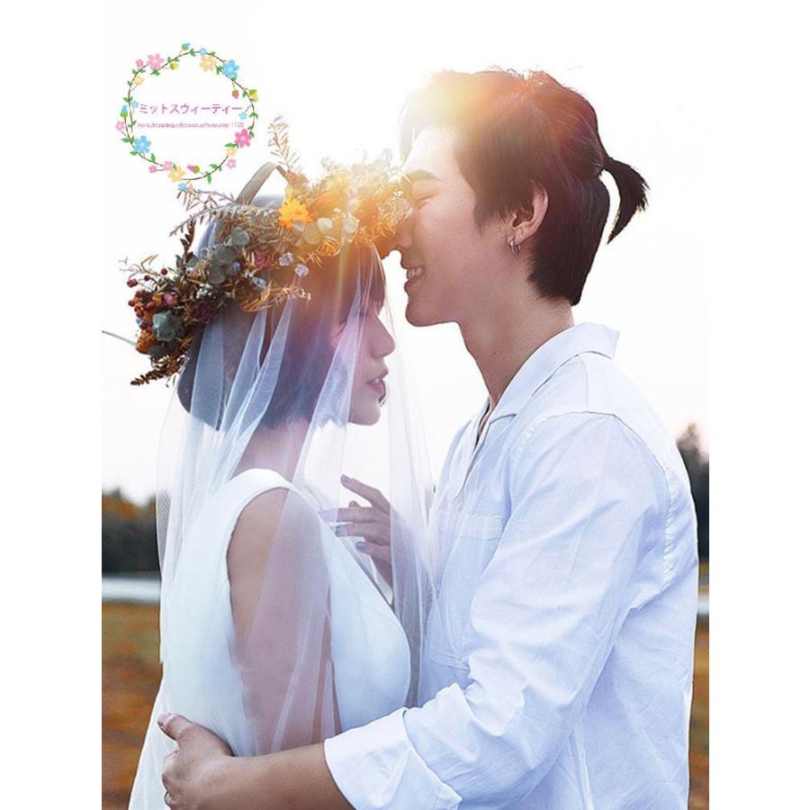 ウエディングドレス 白 ノースリーブ 結婚式 二次会 aライン 安い 前撮り 披露宴 パーティードレス ロングドレス 演奏会 ピアノ 背中開き シンプル 韓国風_3