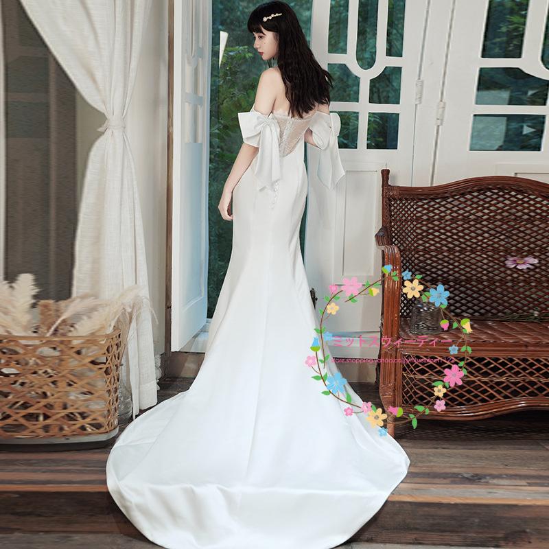 ウェディングドレス ソフトマーメイド 刺繍 結婚式 前撮り 二次会