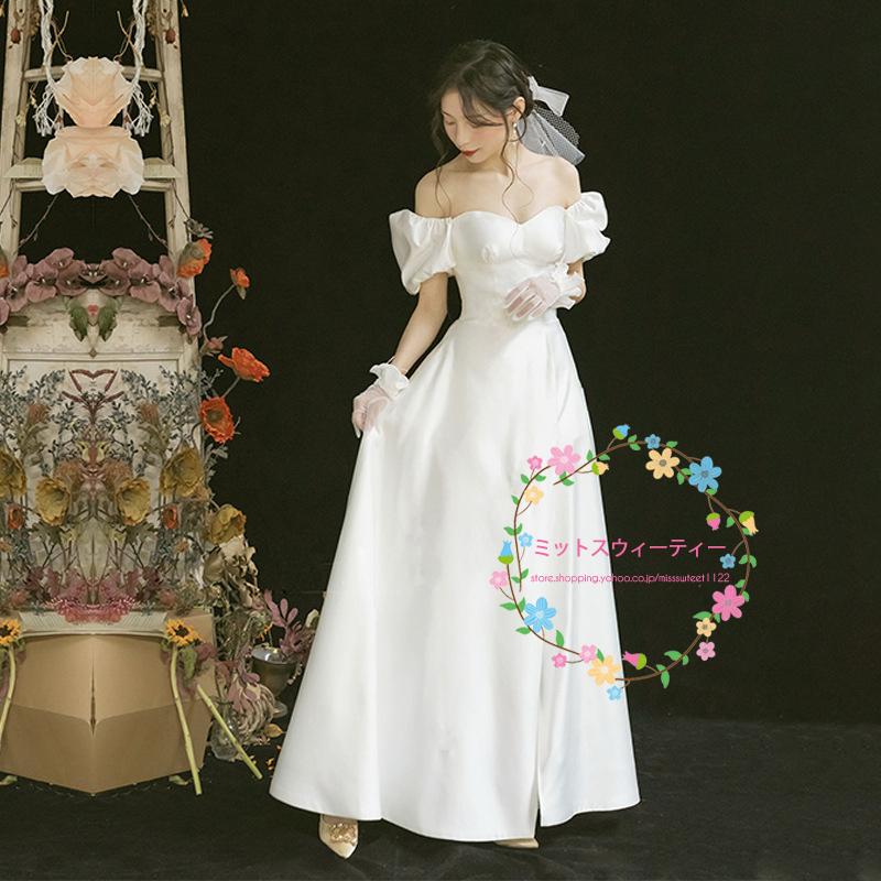 花嫁 ドレス ウェディングドレス 高級感 ワンピース ビーチフォト後撮り 海外挙式 二次会 Wedding Dress 結婚式 ブライダル パーティー ドレス Ds853 ミットスウィーティー 通販 Yahoo ショッピング
