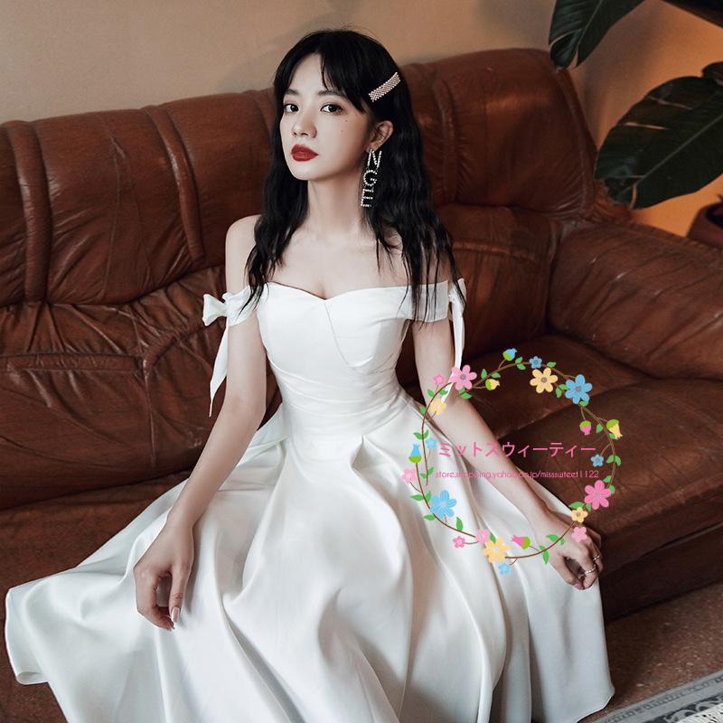 ウェディングドレス 前撮り ドレス ワンピース ホワイト 楽天市場】高品質 前撮り ドレス ワンピース ウェディングドレス