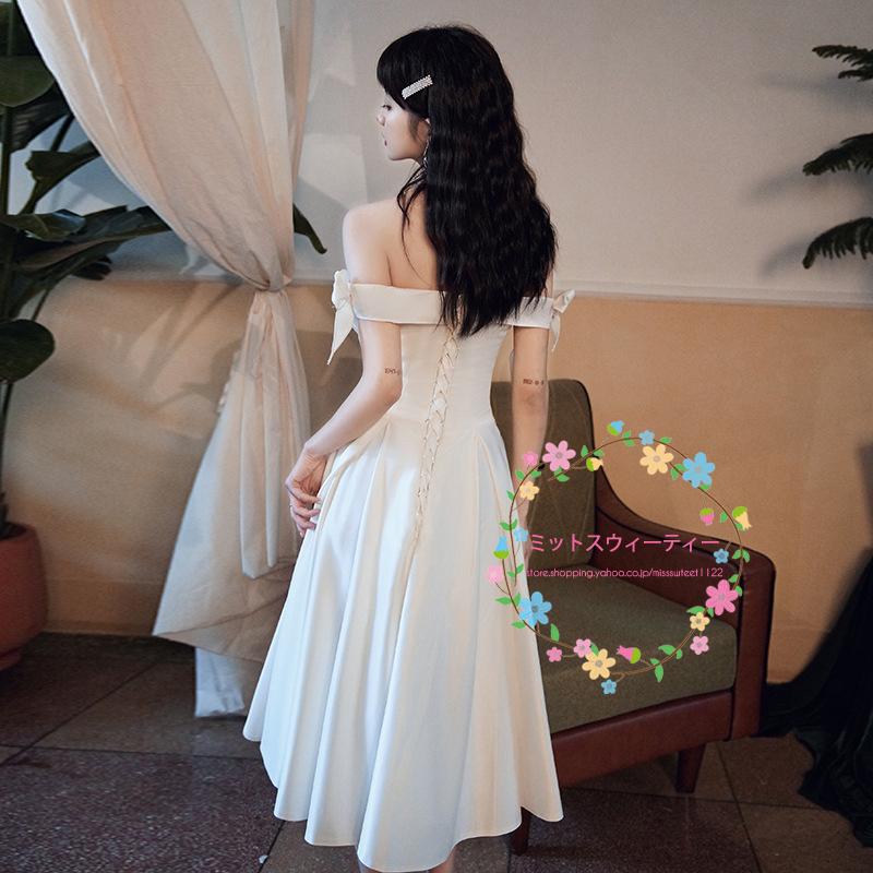 ウェディングドレス 結婚式 二次会 ホワイト 花嫁 白ワンピース