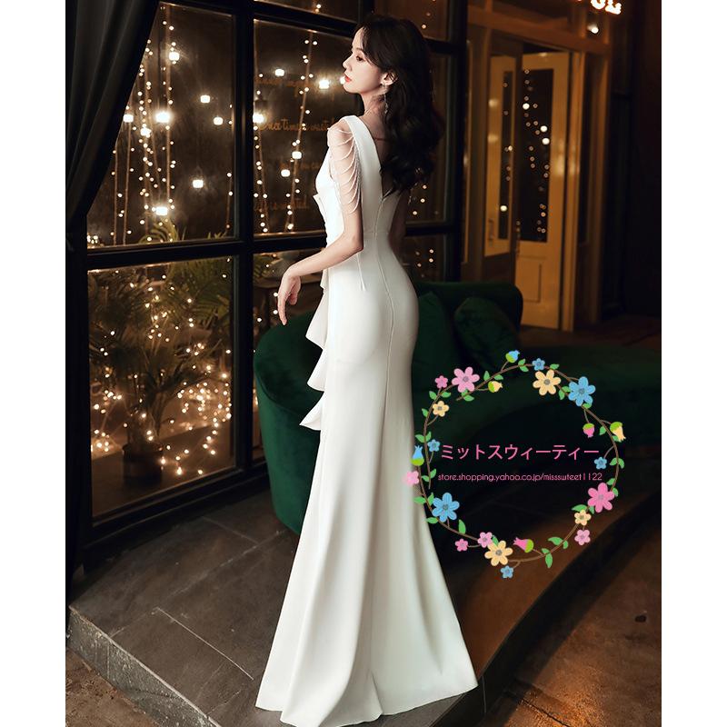 ウエディングドレス ノースリーブ 結婚式 白 二次会 安い 花嫁 ビーチ 
