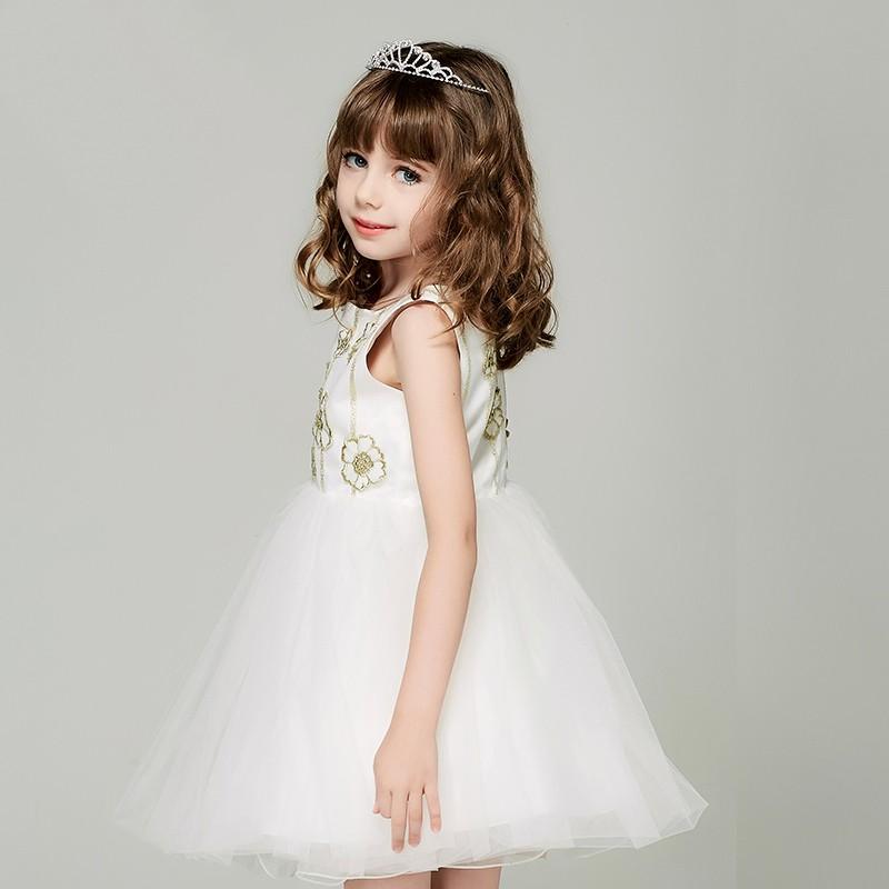 子供ドレス フラワーガール ドレス ミニ 子どもドレス ピアノ発表会 フォーマル 入園式 七五三 子ども 大きいサイズ 100/110/120/130/140/150/160の画像