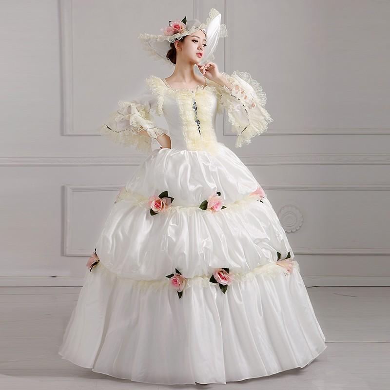 ウェディングドレス カラードレス 演奏会 宮廷ドレス 長袖 演出  