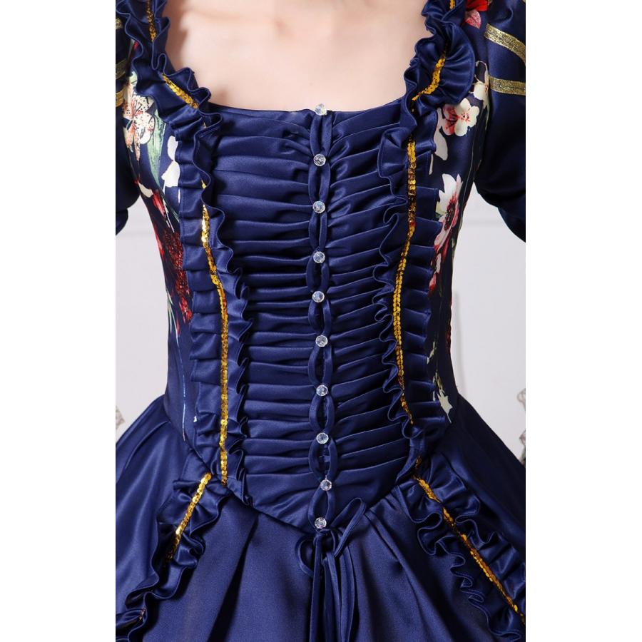 宮廷豪華ドレス 演出服 カラードレス 青 演奏会 ヨーロッパ ウェディングドレス 洋装 パーティードレス 長袖 ステージ レトロ 舞踏会 ワンピース 貴族風 Gtlf054 ミットスウィーティー 通販 Yahoo ショッピング