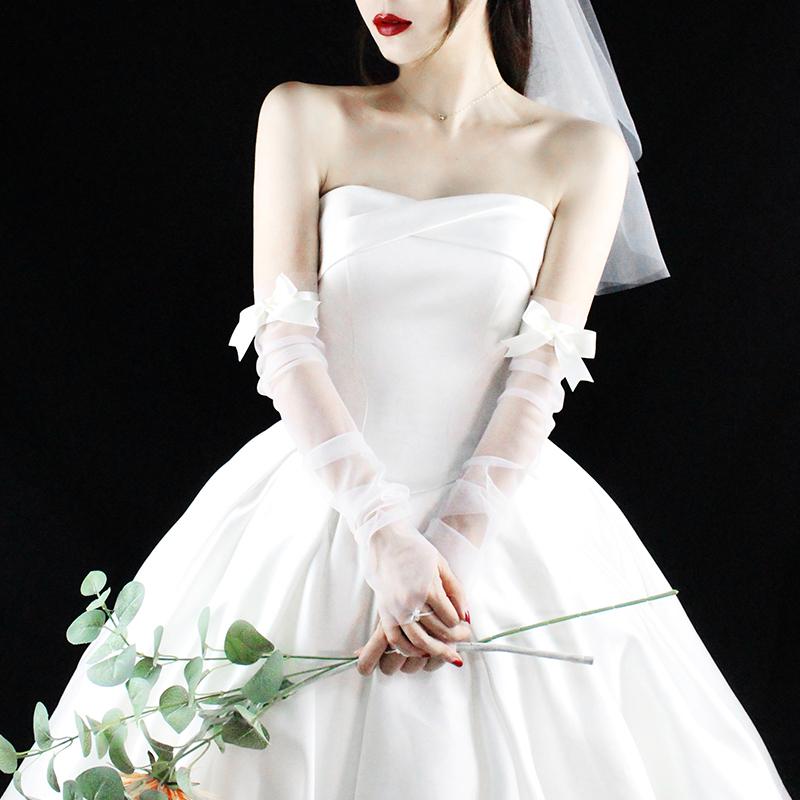 ウエディンググローブ ロンググローブ フィンガーレス ウェディング