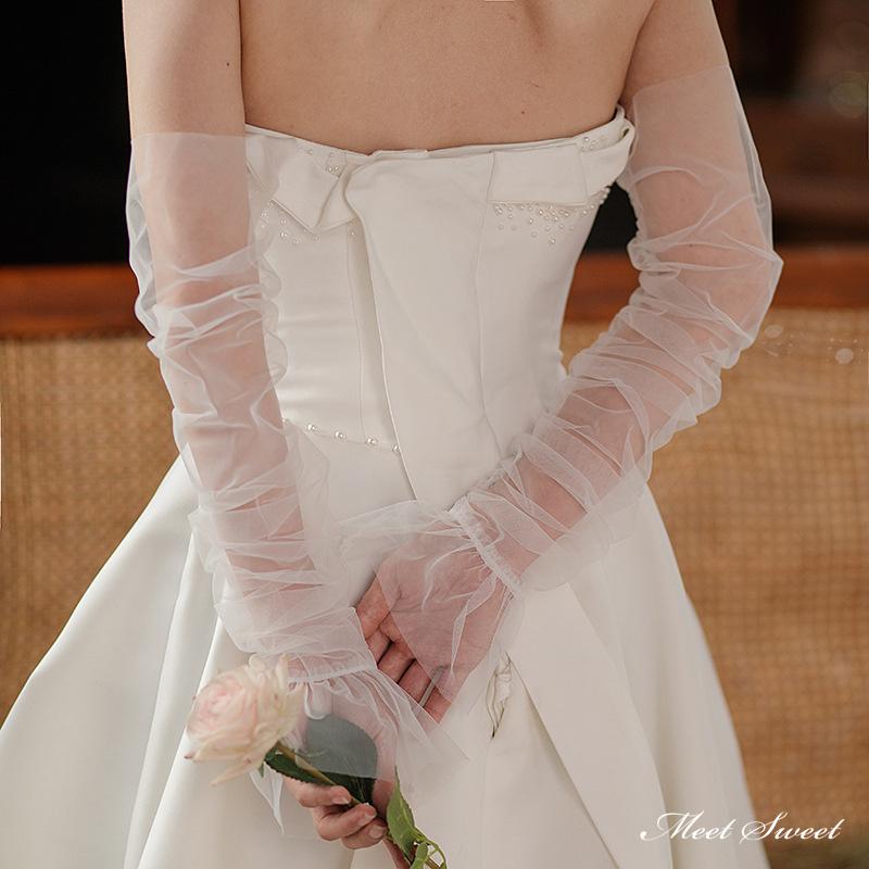 ウェディンググローブ ウエディンググローブ ロンググローブ 指なし