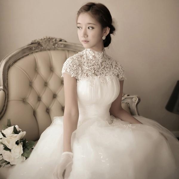 ウエディングドレス 半袖 結婚式 二次会 ウェディングドレス ボレロ