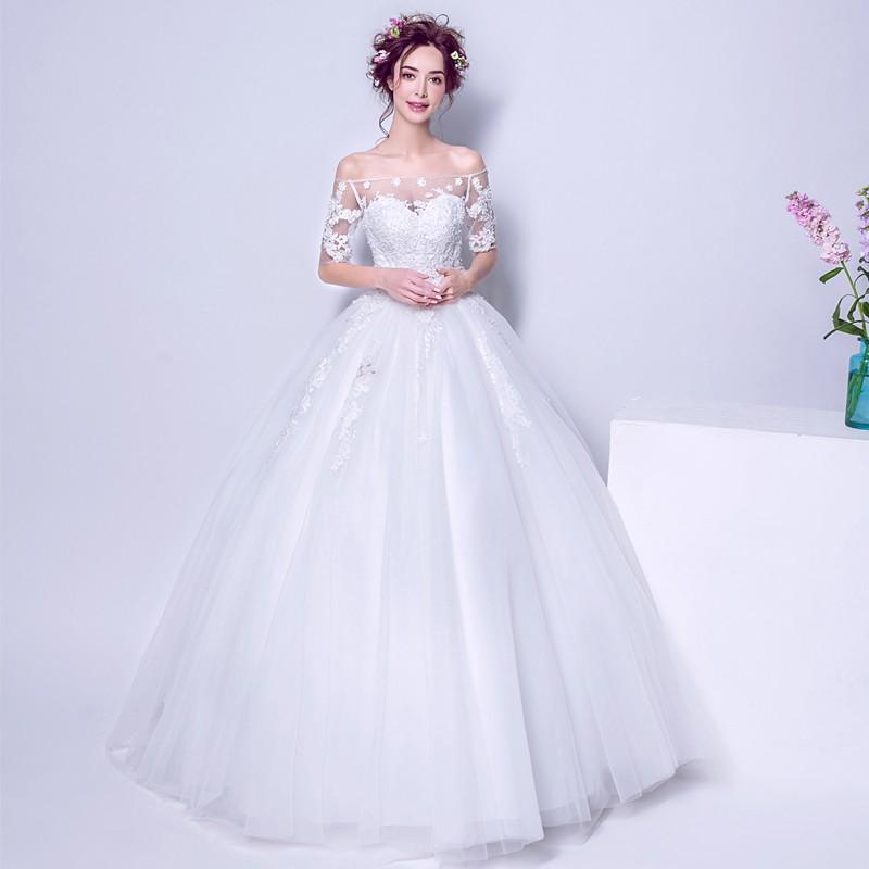 ウエディングドレス 長袖 エンパイア 二次会 ウェディングドレス 安い 結婚式 プリンセス 花嫁 ドレス 披露宴 ロングドレス ブライダル 白 大きいサイズ