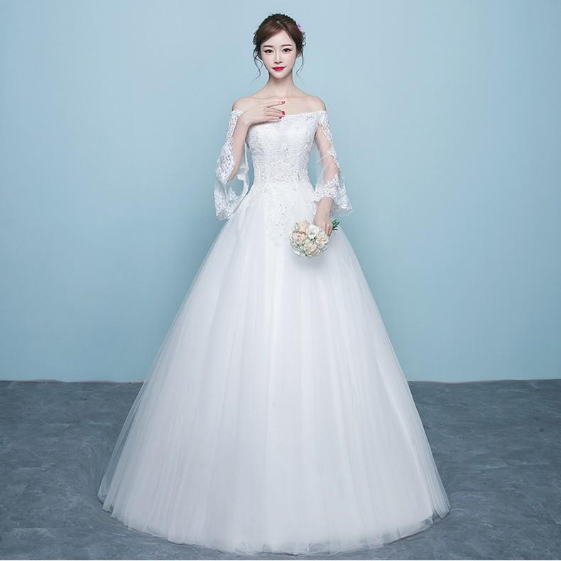 ウエディングドレス 長袖 ウェディングドレス 安い 秋冬 結婚式 二次会