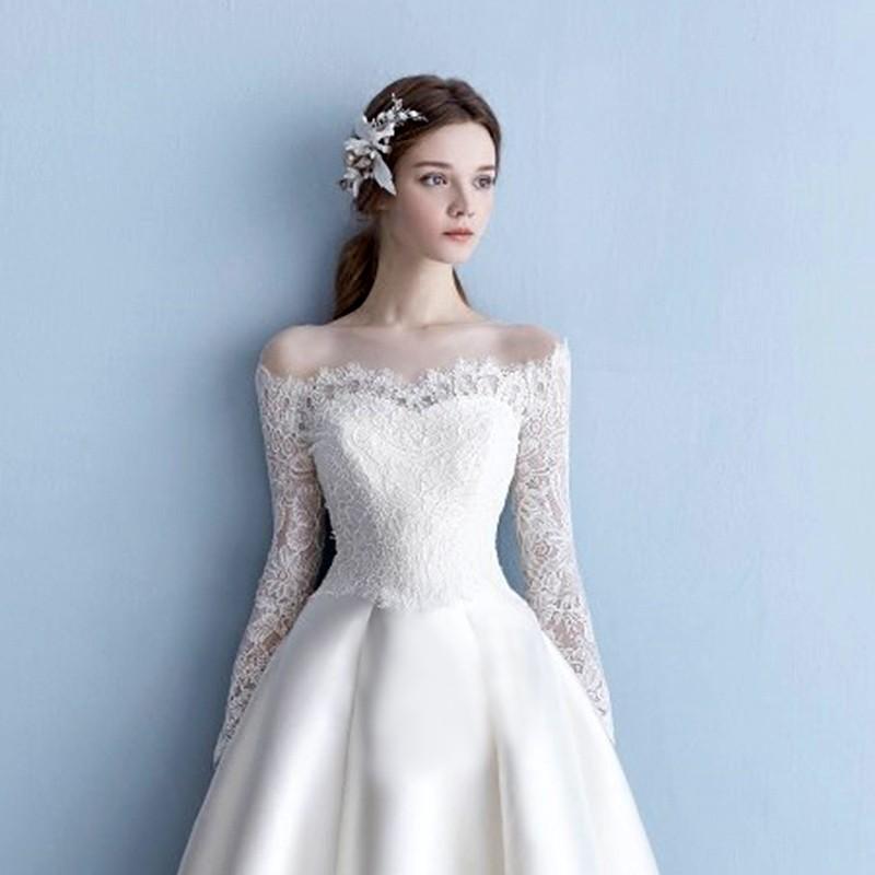 ウエディングドレス 長袖 ワンショルダー 安い 秋冬 結婚式 ウエディングドレス 長袖 ワンショルダー 安い 秋冬 結婚式
