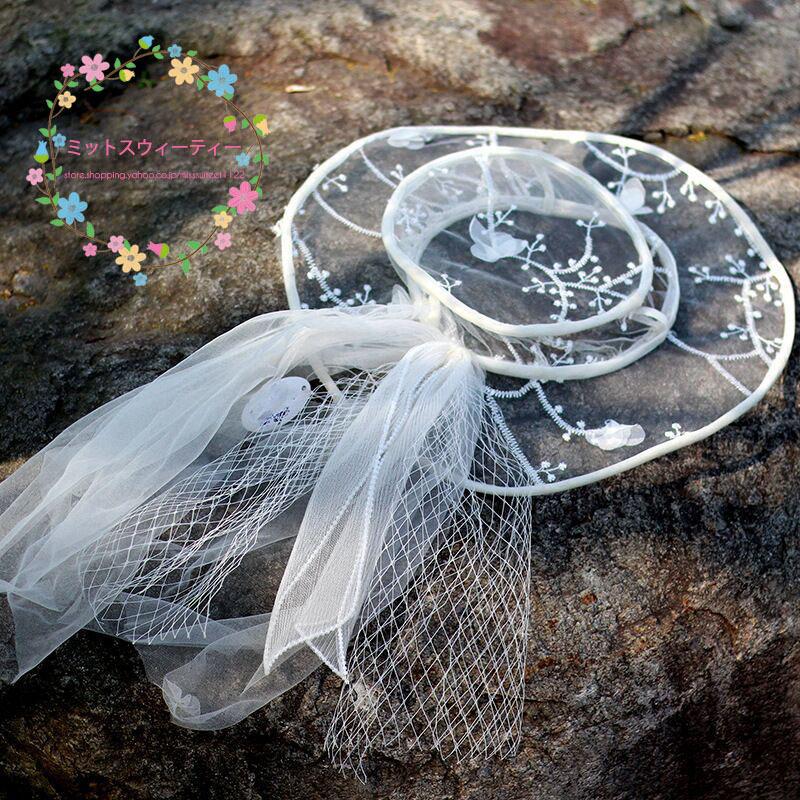 ウェディングハット ベール付き 花嫁 ブライダル 結婚式 髪飾り ウェディングハット ベール付き 花嫁 ブライダル 結婚式 髪飾り