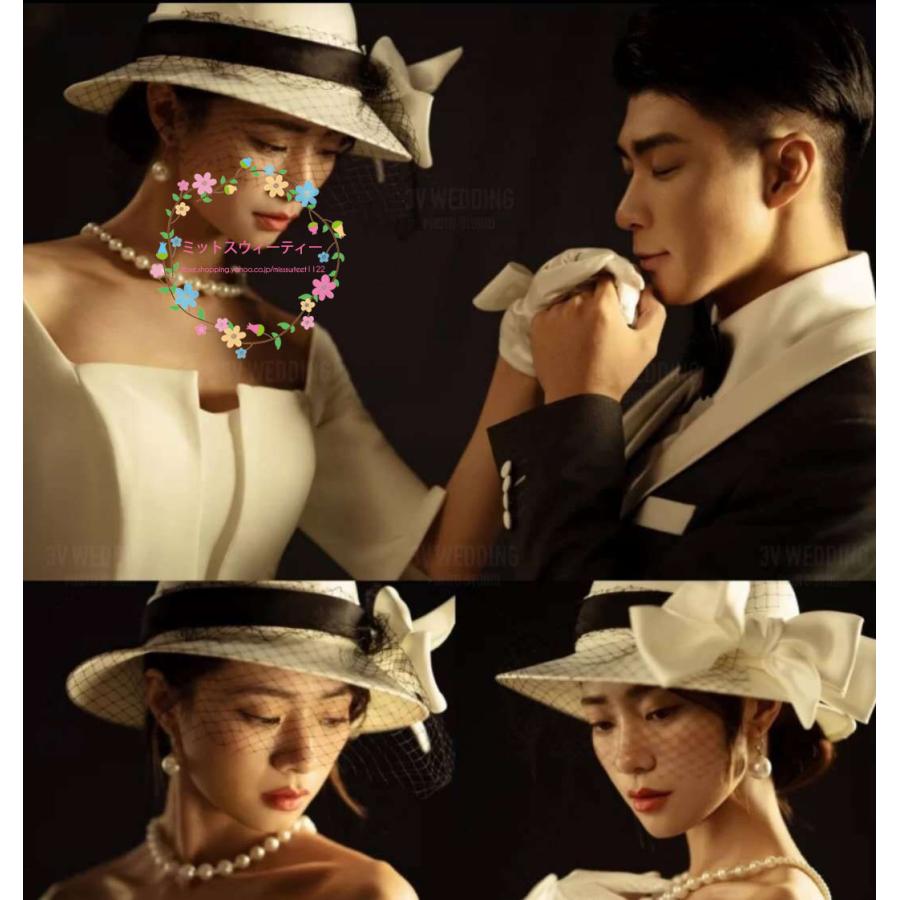 ウェディングハット パーティーハット シルクハット 髪飾り ブライダル