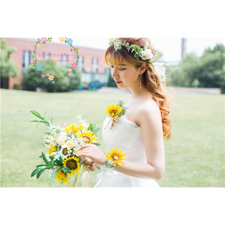 髪飾り⭐︎花冠⭐︎フラワーアレンジメント⭐︎ウエディング⭐︎結婚式⭐︎二次会 花冠 エレガンス 安い 4色 ウエディング ヘッドドレス 花かんむり 造花