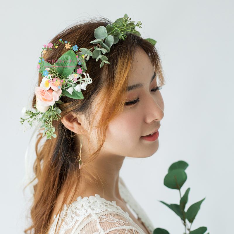 髪飾り⭐︎花冠⭐︎フラワーアレンジメント⭐︎ウエディング⭐︎結婚式⭐︎二次会 花冠 エレガンス 安い 4色 ウエディング ヘッドドレス 花かんむり 造花