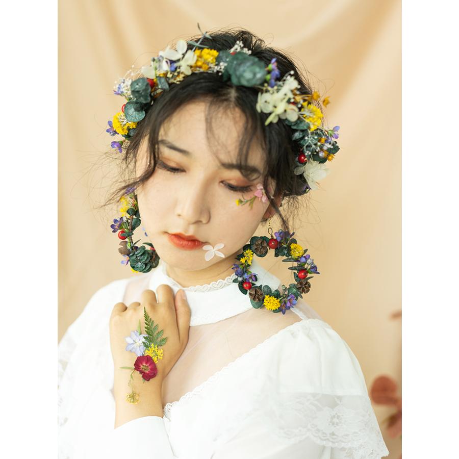 花冠 安い ウェディング 海外旅行 ヘッドドレス 花かんむり 造花 花かんむり 髪飾り ウェディング小物 成人式 リゾート 花嫁 二次会 結婚式 ボヘミア 手作り Hn125 ミットスウィーティー 通販 Yahoo ショッピング