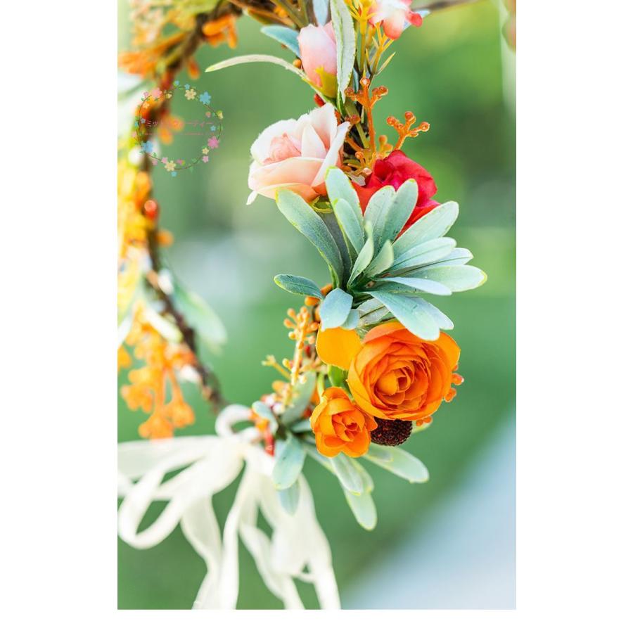花冠 3点セット 花冠+ブートニア+リストブーケ ウェディング 花冠 3点セット 花冠+ブートニア+リストブーケ ウェディング