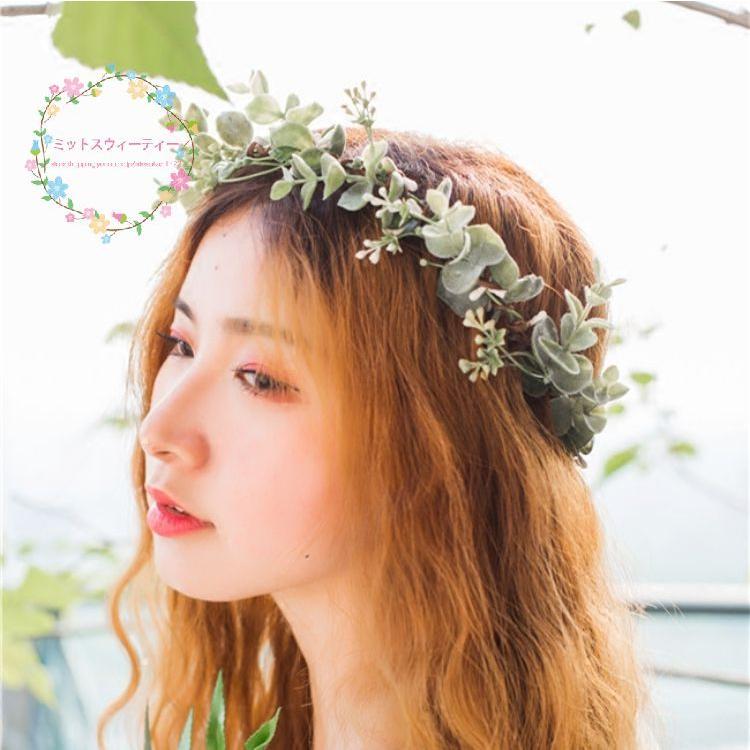 花冠 リーフ ウェディング ヘッドドレス 安い 花かんむり 花輪 シンプル ヘアアクセサリー 造花 髪飾り 花嫁 二次会 結婚式 森ガール ボヘミア 手作り キット Hn155 ミットスウィーティー 通販 Yahoo ショッピング