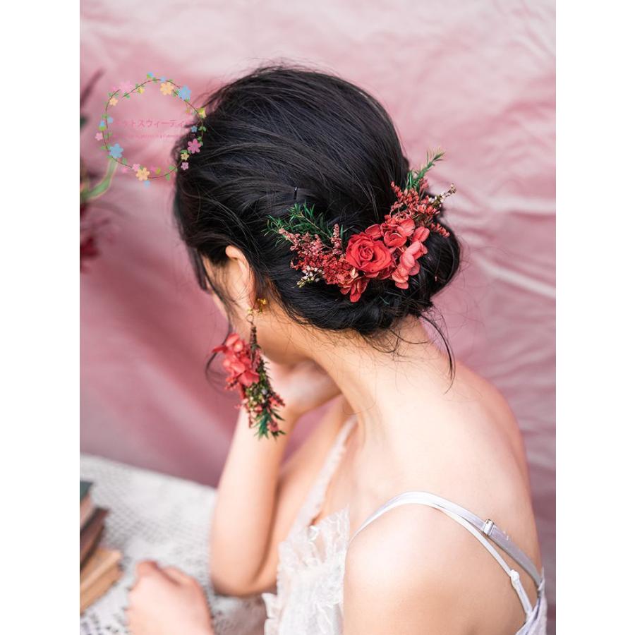 花冠 ウェディング ヘッドドレス 赤 大人 花かんむり 花輪 花冠 ウェディング ヘッドドレス 赤 大人 花かんむり 花輪