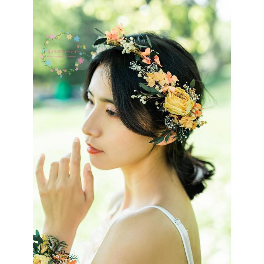 花冠 ウェディング 花かんむり 結婚式 花嫁 イヤリング ブートニア リストブーケ ブライダル フラワー ヘッドドレス ナチュラル 髪飾り 造花 ウエディング花冠 Hn162 ミットスウィーティー 通販 Yahoo ショッピング