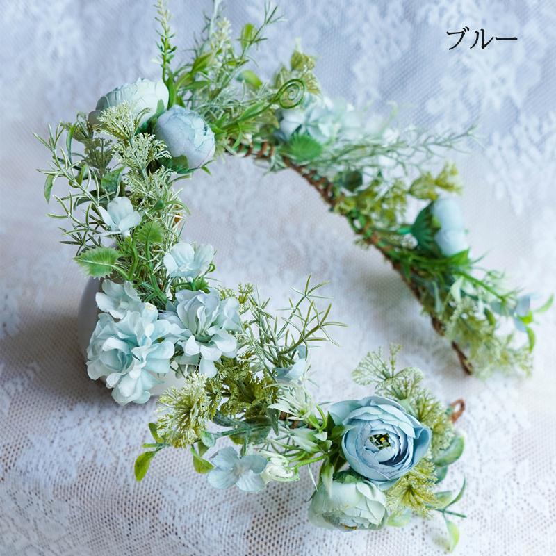 花冠 ウェディング フラワーベール フラワー花冠 結婚式 花嫁