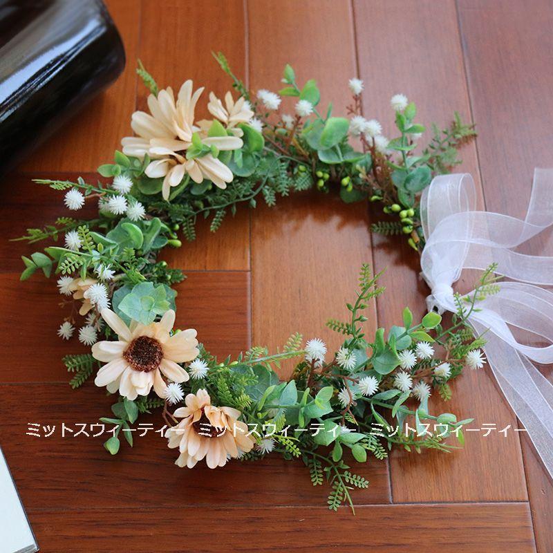 花冠 安い デイジー ウェディング シャンパン イエロー ブルー ピンク 花冠 ヘッドドレス 花かんむり 造花 髪飾り リゾート結婚式 花嫁 二次会 ガーデンフォト Hn4 ミットスウィーティー 通販 Yahoo ショッピング