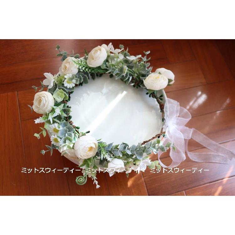 花冠 ひまわり ウェディング ヘッドドレス 花かんむり 造花 髪飾り
