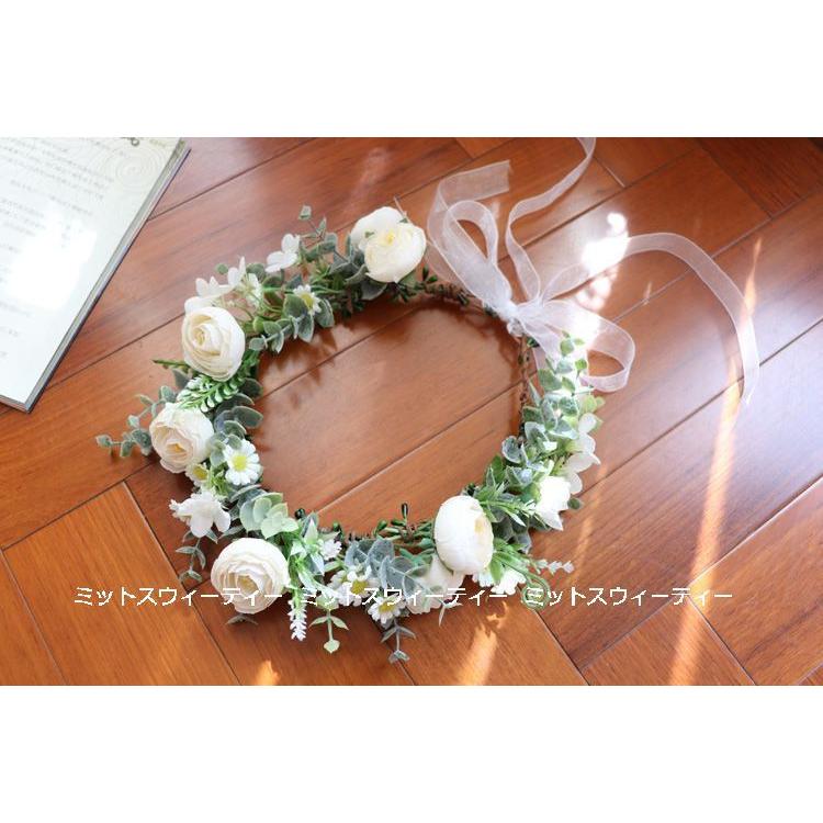 花冠 ひまわり ウェディング ヘッドドレス 花かんむり 造花 髪飾り