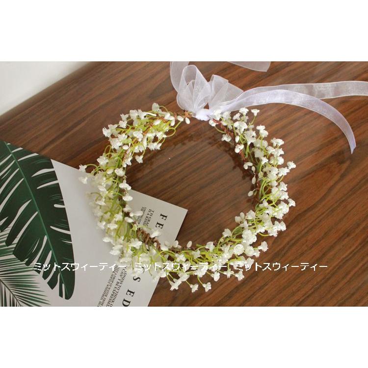 花冠 リストブーケ かすみ草 ウェディング ヘッドドレス 花かん 花冠 リストブーケ かすみ草 ウェディング ヘッドドレス 花かん