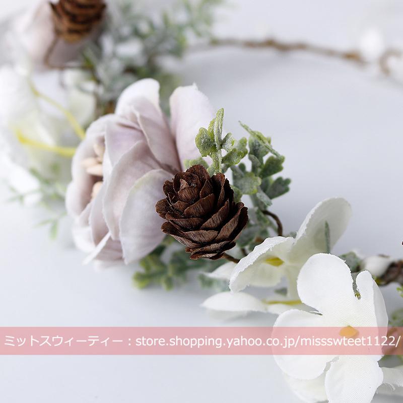 花冠 松ぼっくり 松かさ ウエディング ヘッドドレス 花かんむり 造花 髪飾り ウエディング花冠 ブライダル リゾート 花嫁 二次会 結婚式 フェス 森ガール 個性 Hn245 ミットスウィーティー 通販 Yahoo ショッピング