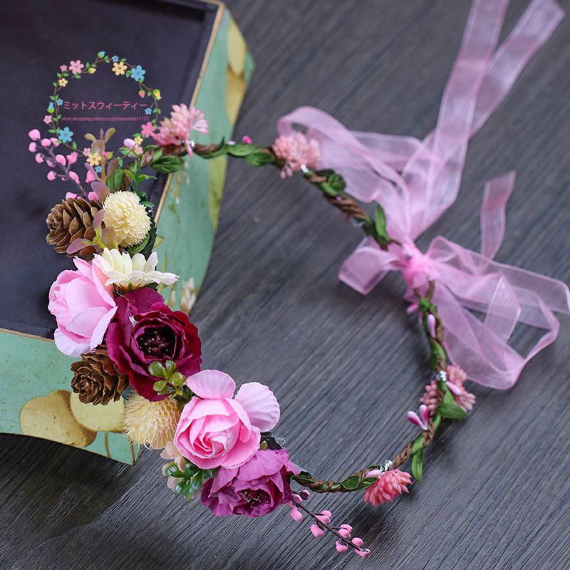花冠 ウェディング ヘッドドレス 大人花冠 安い 花かんむり 花輪 リゾート リボン 造花 髪飾り 花嫁 二次会 結婚式 フェス 森ガール ボヘミア 手作り キット Hn35 ミットスウィーティー 通販 Yahoo ショッピング