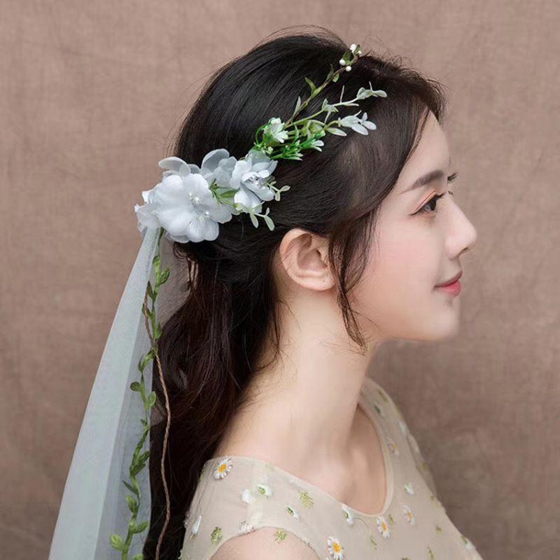 花冠 安い ウェディング ヘッドドレス ベール付き 花かんむり 花冠 安い ウェディング ヘッドドレス ベール付き 花かんむり