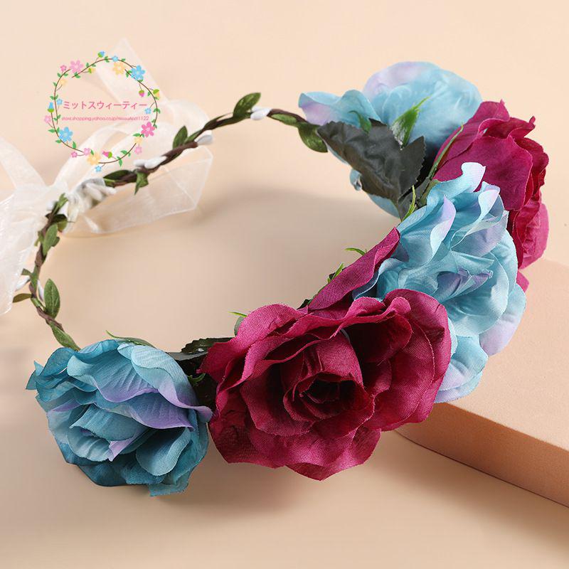花冠 バラ 安い ウェディング ヘッドドレス 花かんむり 造花 大人花冠 髪飾り 花輪 リゾート 旅行 花嫁 二次会 結婚式 フェス 森ガール ボヘミア 手作り Hn55 ミットスウィーティー 通販 Yahoo ショッピング
