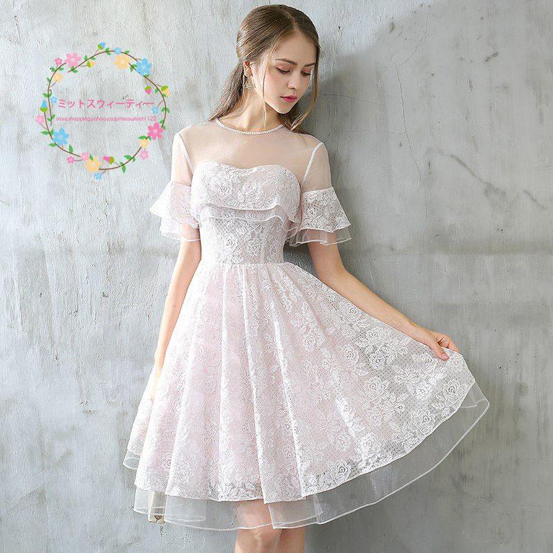 ミニドレス 安い カラー ウエディングドレス 半袖 結婚式 ワンピース 発表会 披露宴 パーティードレス 二次会 花嫁 フォーマル ブライダル お呼ばれドレス Hsdq014 ミットスウィーティー 通販 Yahoo ショッピング