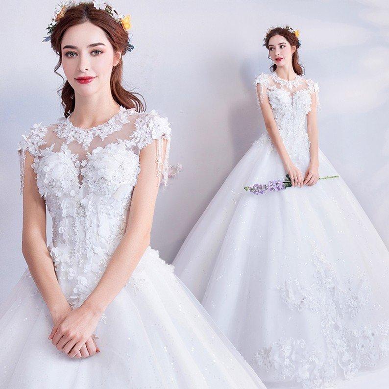ウェディングドレス サイズ 白 安い ボレロ 結婚式 花嫁 プリンセス