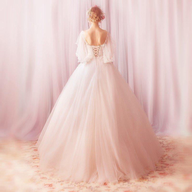 ウェディングドレス サイズ 白 安い ボレロ 結婚式 花嫁 プリンセス ロングドレス ブライダル 二次会 パーティードレス 披露宴 イブニングドレス wedding dress_3
